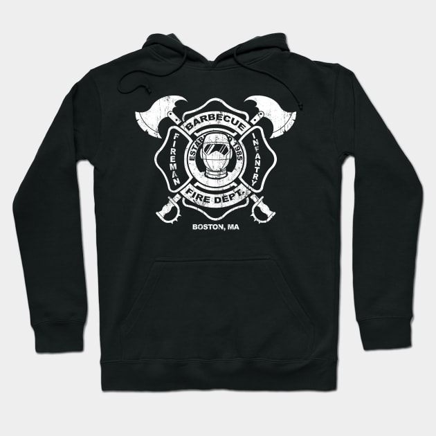 Barbecue Fire Dept Hoodie by ClayGrahamArt